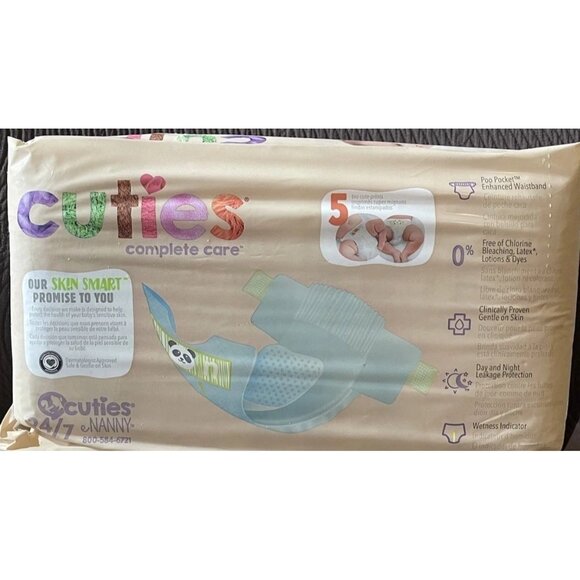 42~Cuties Complete Care Baby Diapers, Size 0 Newborn, 1~Packs of 42 - Picture 2 of 11